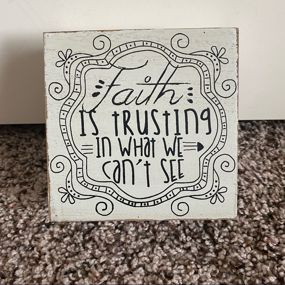 Cute Faith Wooden Decorative Block Hobby Lobby